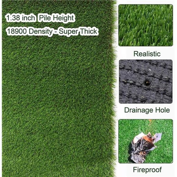 Artificial Grass Turf 3FTX10FT- Thick Fake Grass Pet Pad - Picture 3 of 6